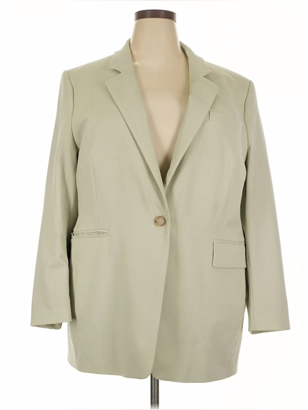 Banana Republic Light Sage Green Single-Button Blazer